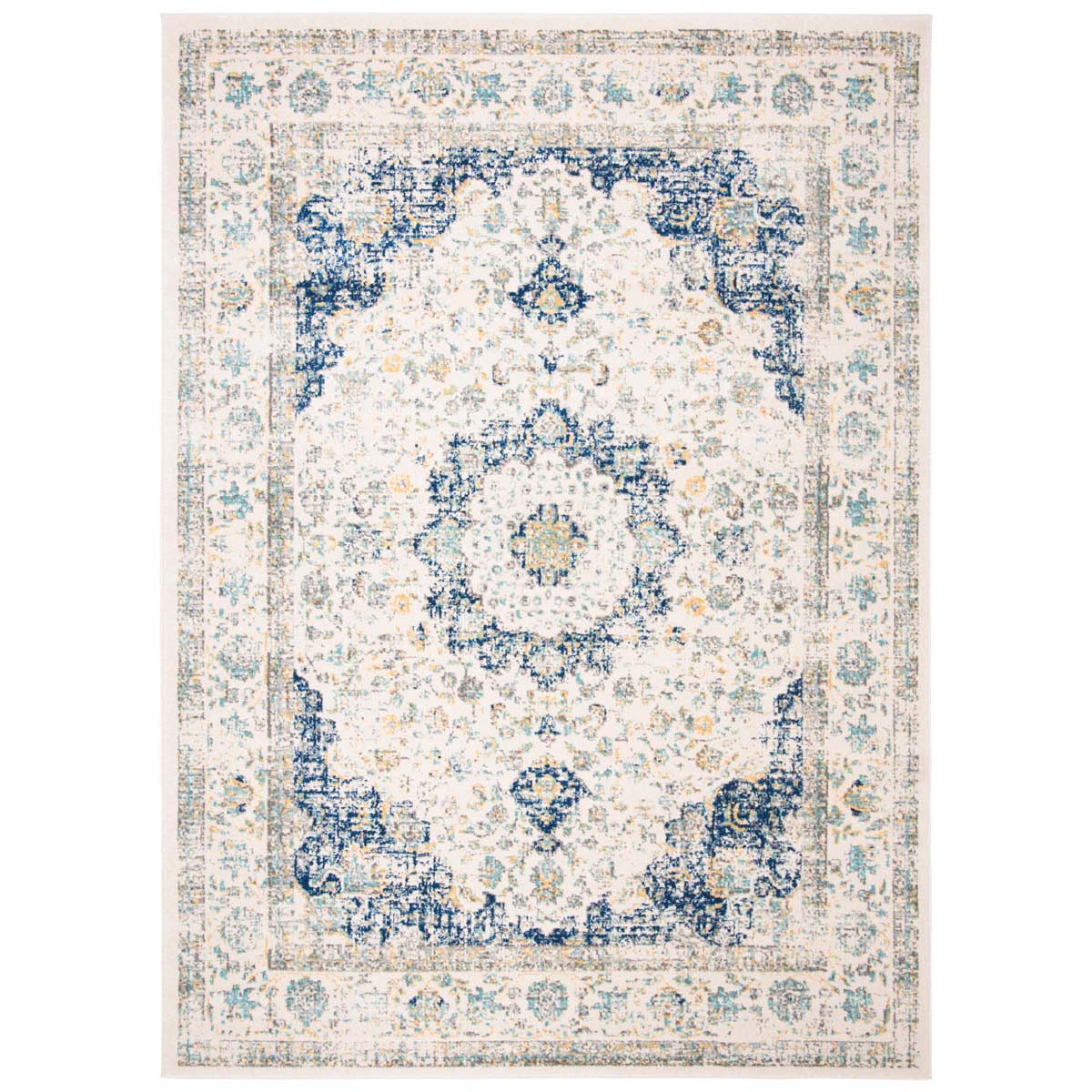 Safavieh Evoke 220 Rug, Blue, EVK220 - Ivory / Blue