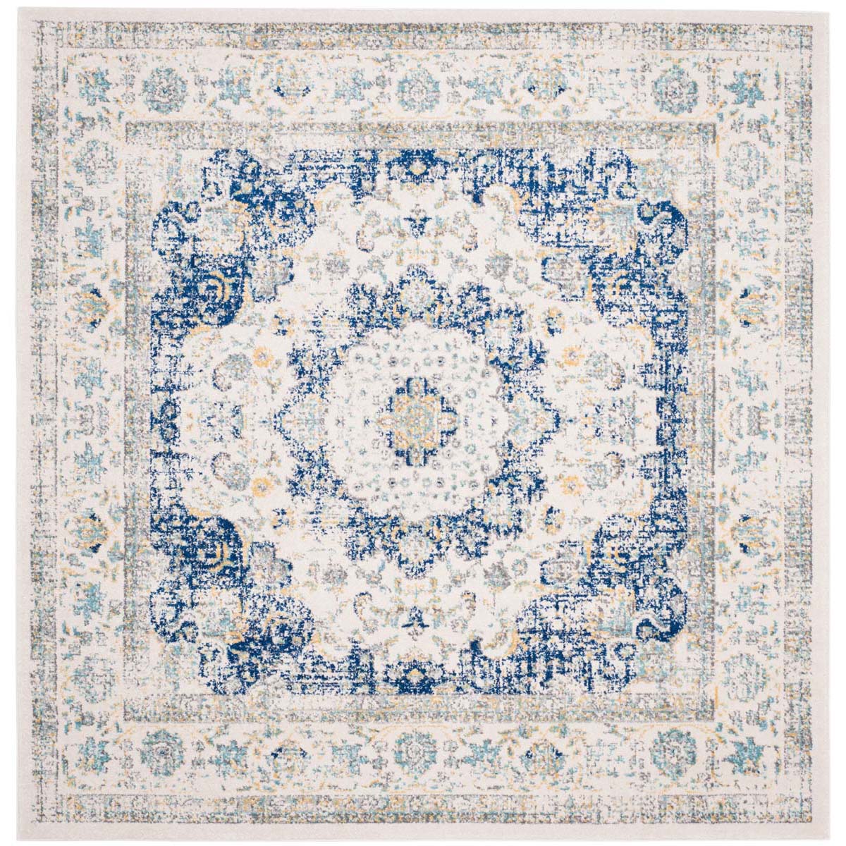 Safavieh Evoke 220 Rug, Blue, EVK220 - Ivory / Blue