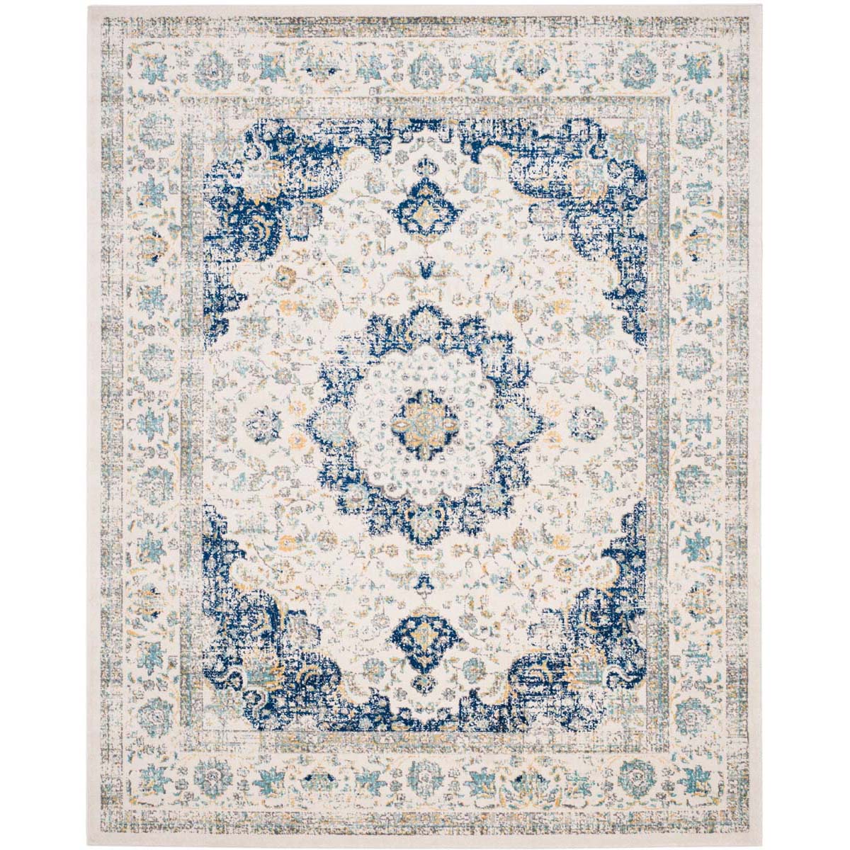 Safavieh Evoke 220 Rug, Blue, EVK220 - Ivory / Blue