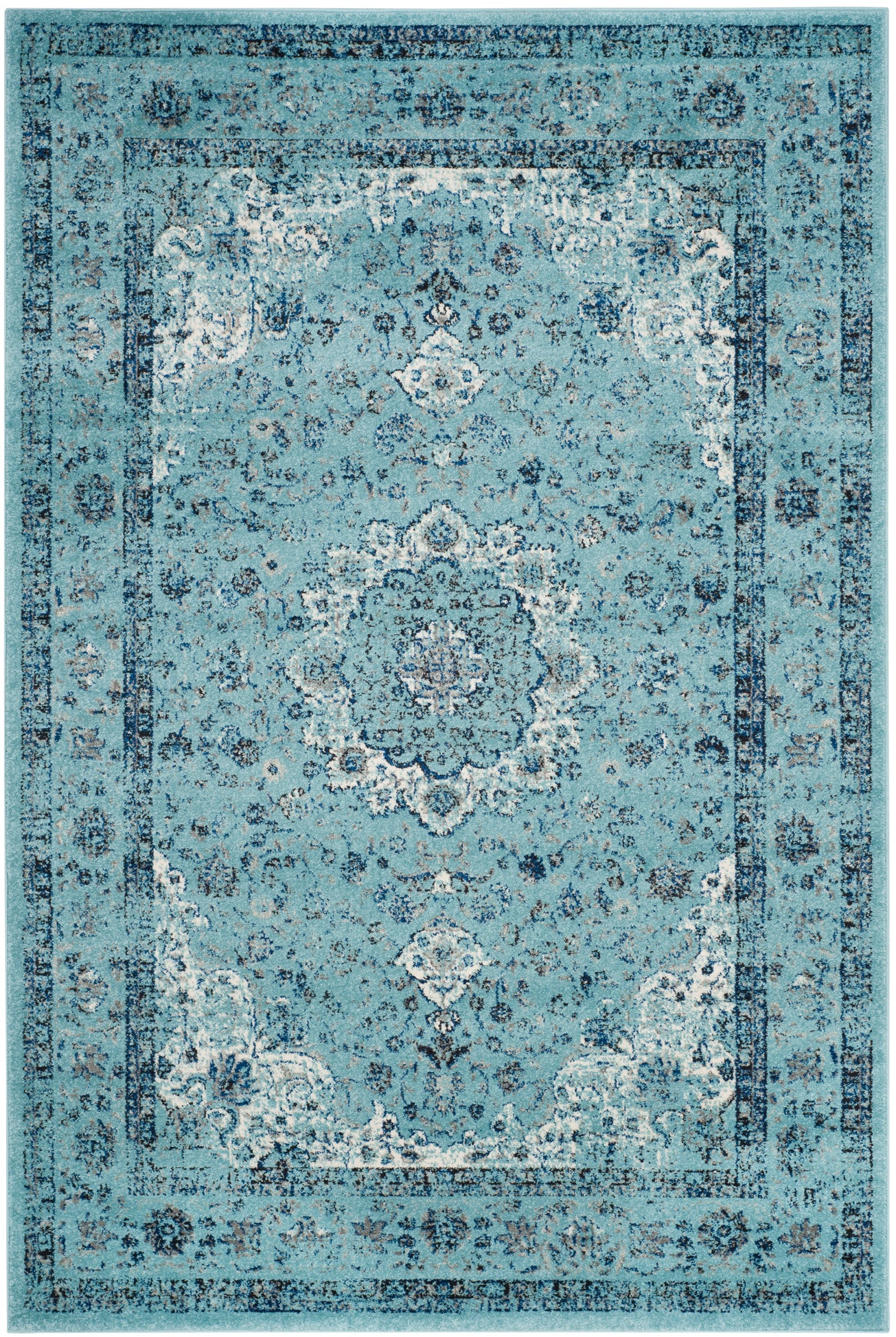 Safavieh Evoke 220 Rug, Blue, EVK220 - Light Blue / Light Blue