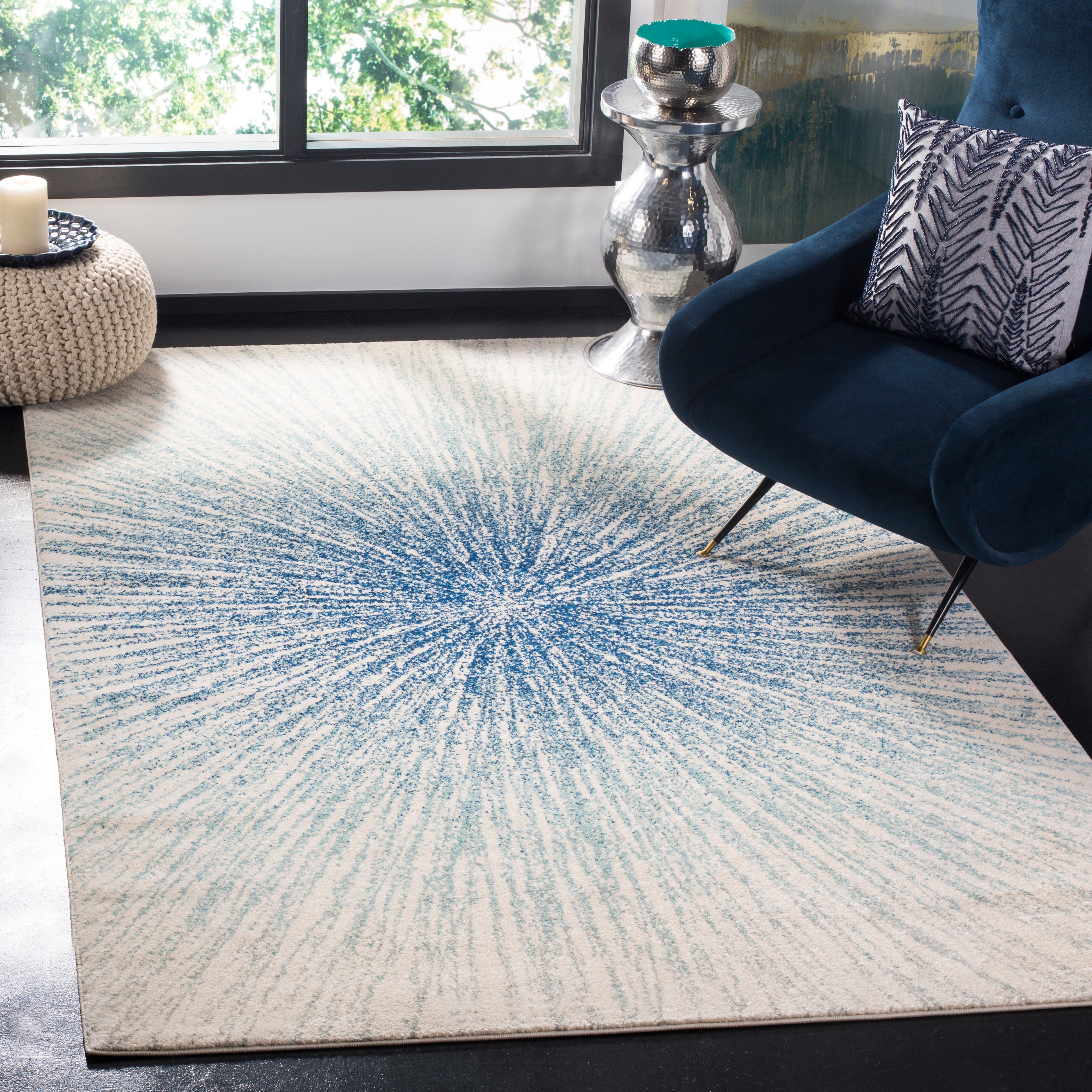 Safavieh Evoke 228 Rug, Blue, EVK228 - Royal / Ivory