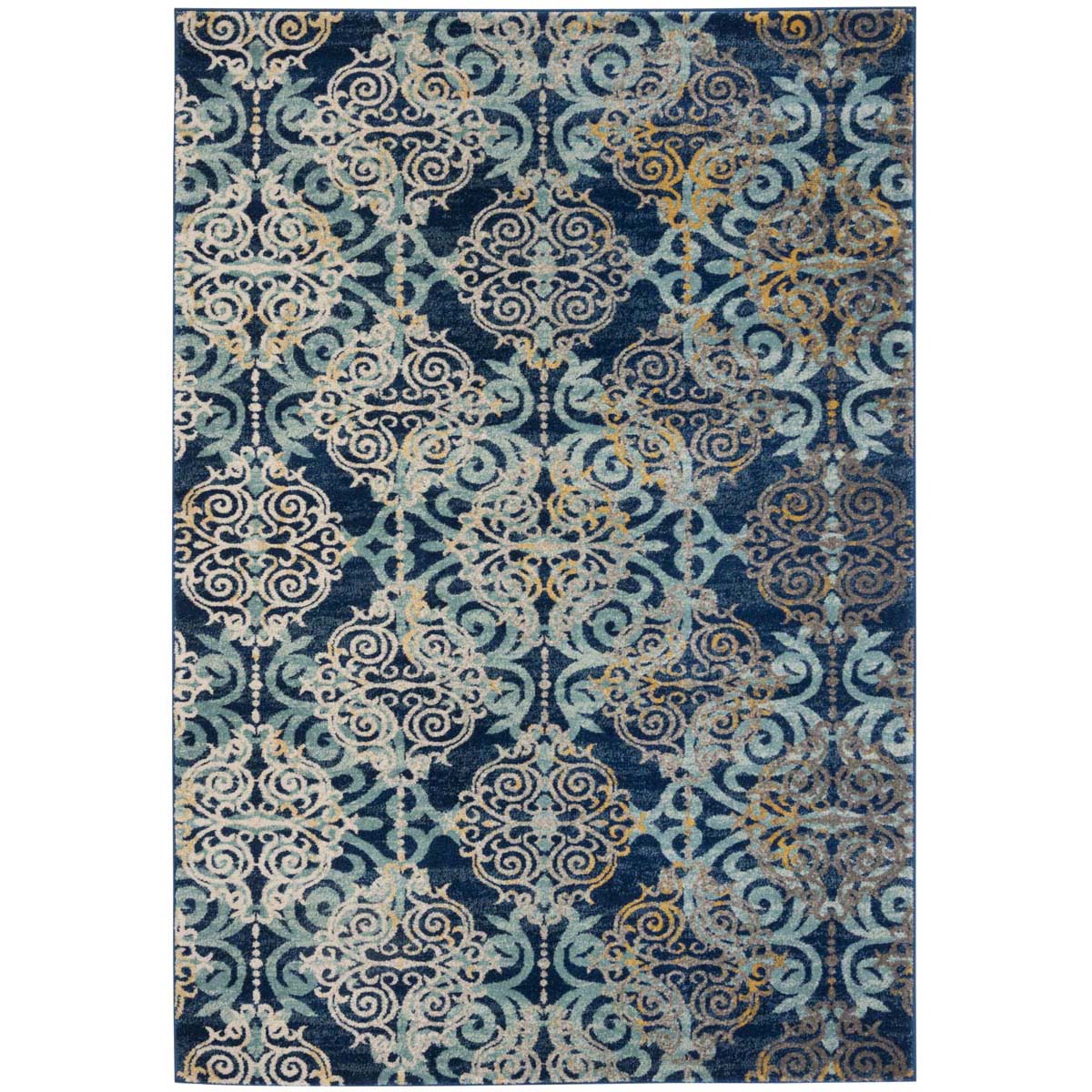 Safavieh Evoke 230 Rug, EVK230 - ROYAL / LIGHT BLUE