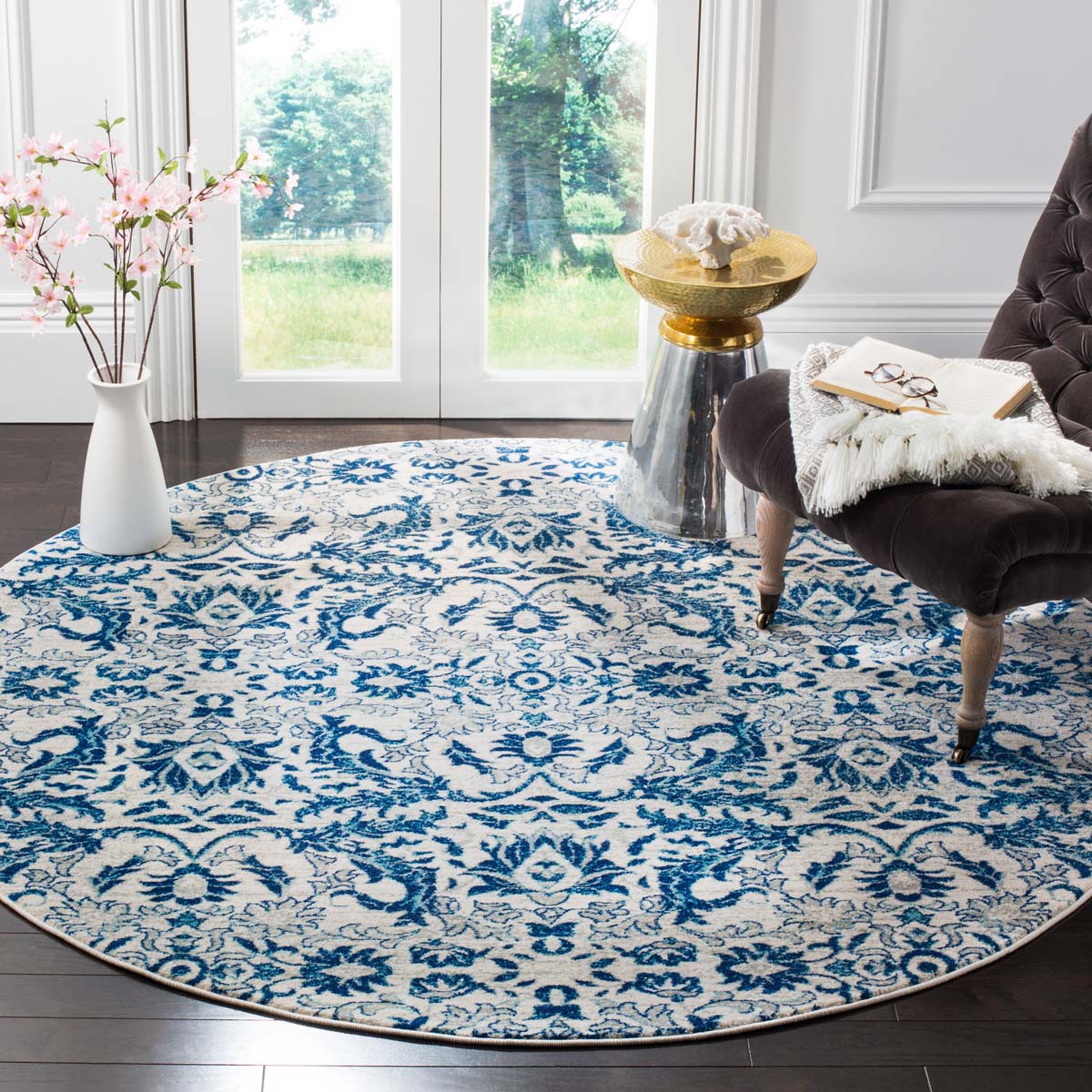 Safavieh Evoke 238 Rug, EVK238 - Ivory / Blue