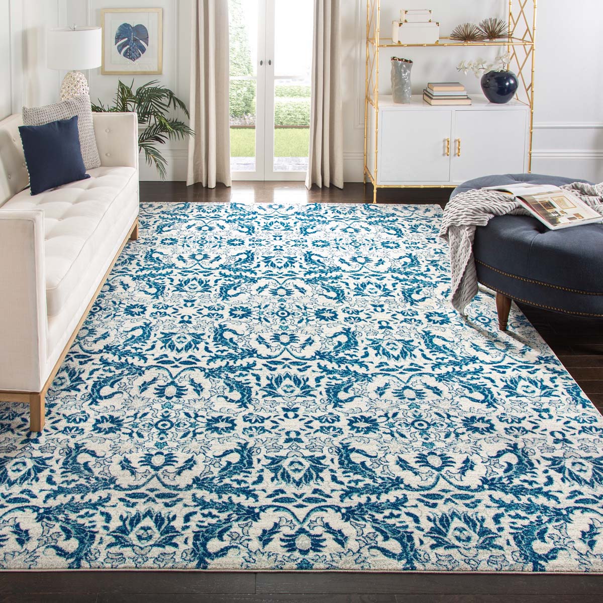 Safavieh Evoke 238 Rug, EVK238 - Ivory / Blue
