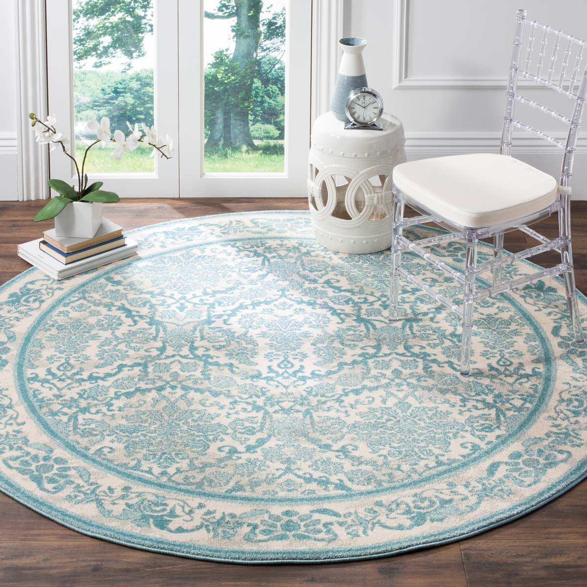 Safavieh Evoke 242 Rug, EVK242 - Ivory / Light Blue