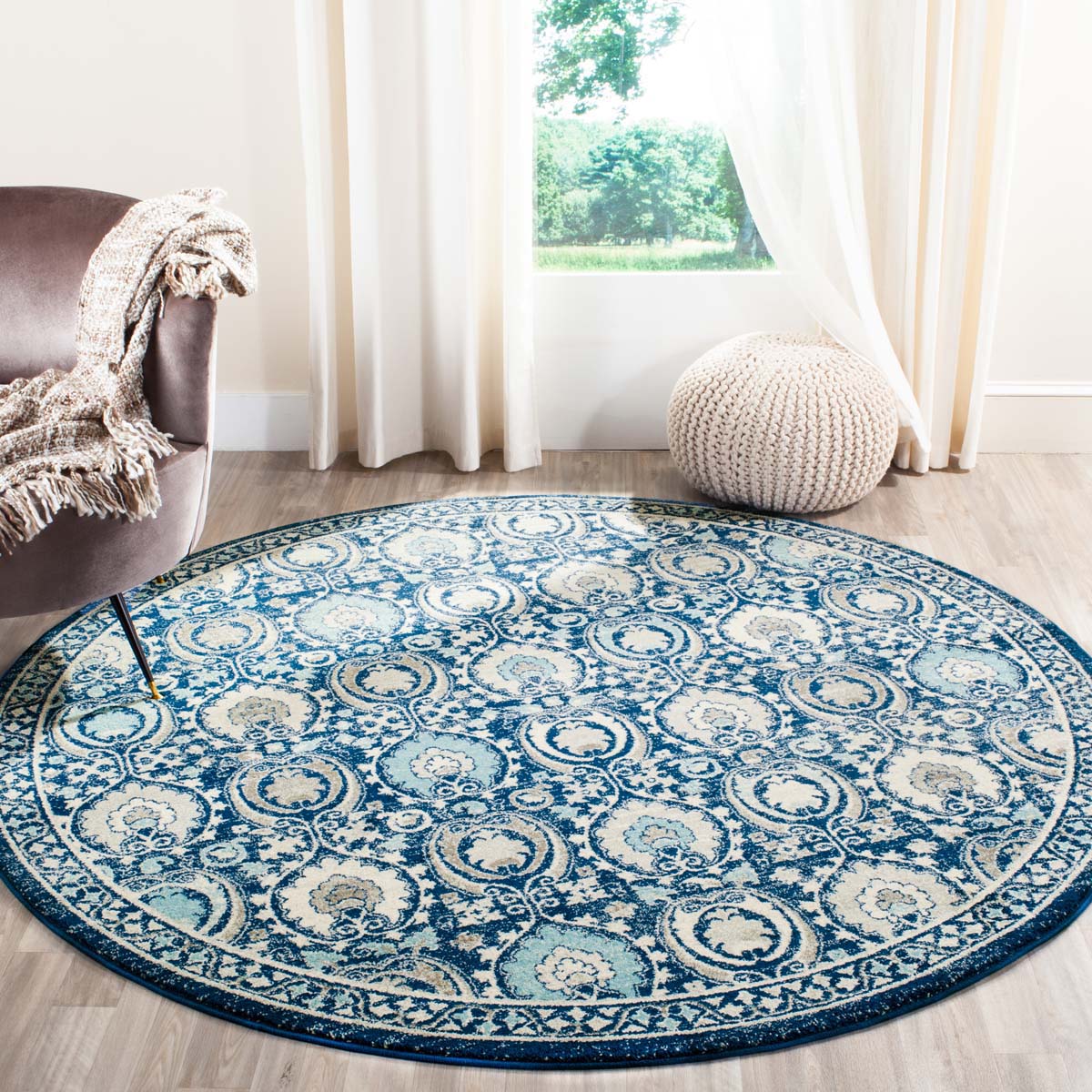 Safavieh Evoke 251 Rug, EVK251 - Blue / Ivory
