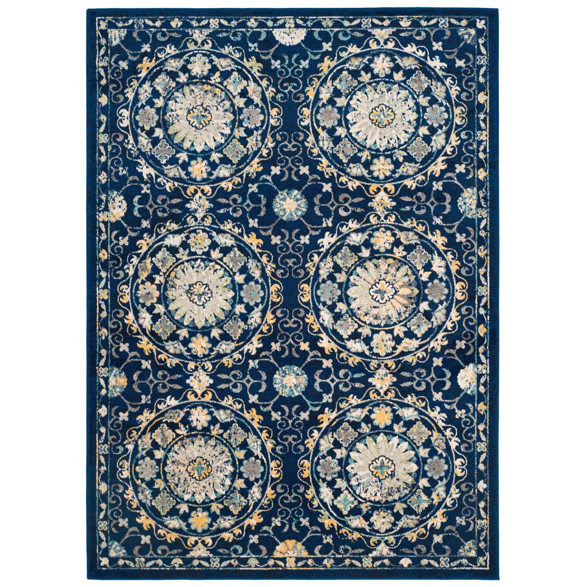Safavieh Evoke 252 Rug, EVK252 - NAVY / IVORY