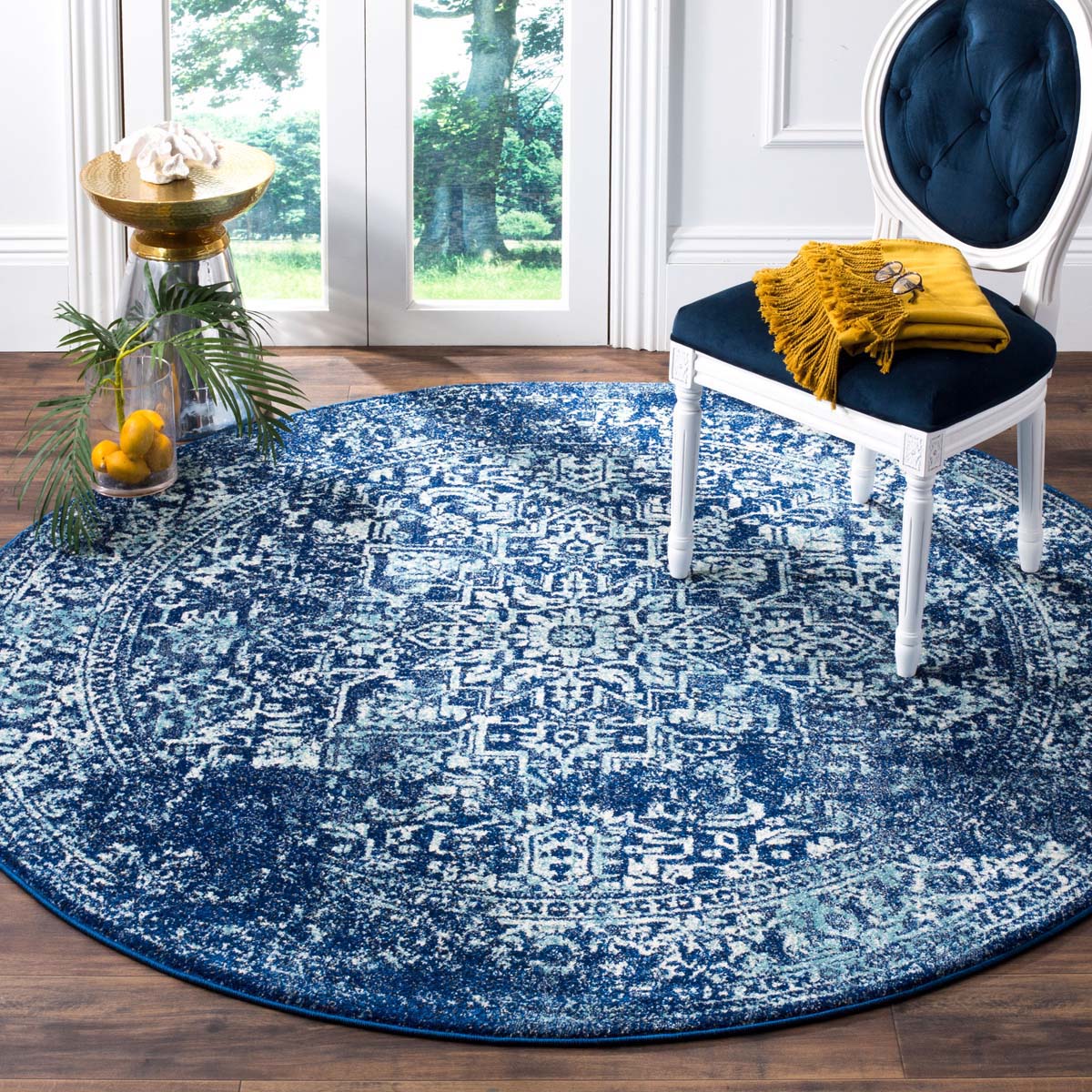 Safavieh Evoke 256 Rug, Blue, EVK256 - Navy / Ivory