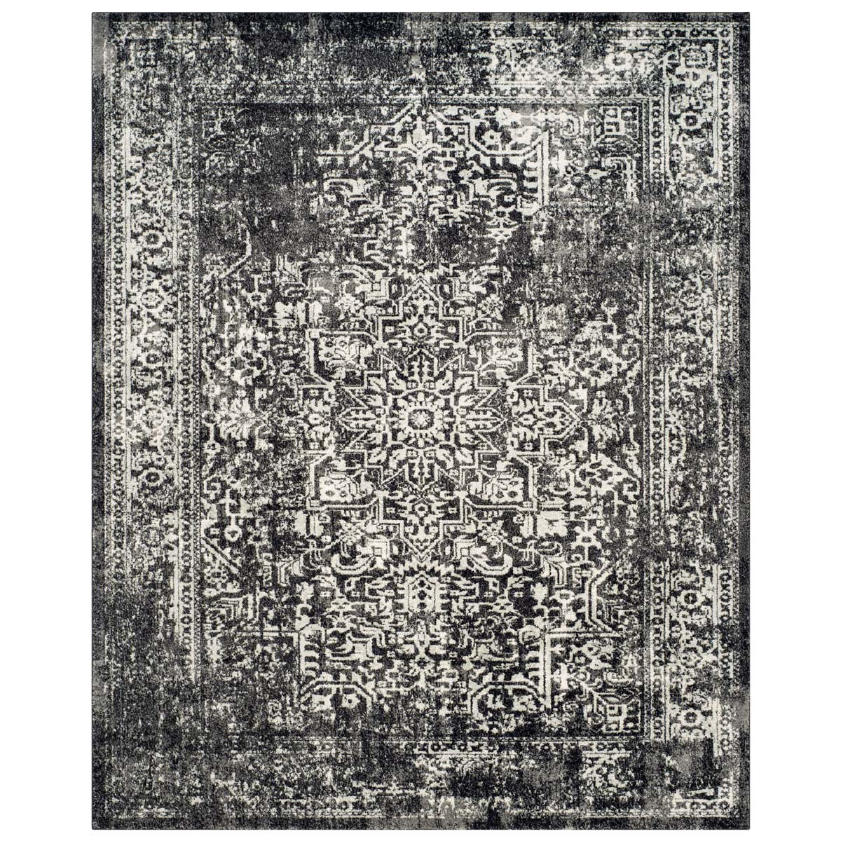 Safavieh Evoke 256 Rug, Black, EVK256 - Black / Grey