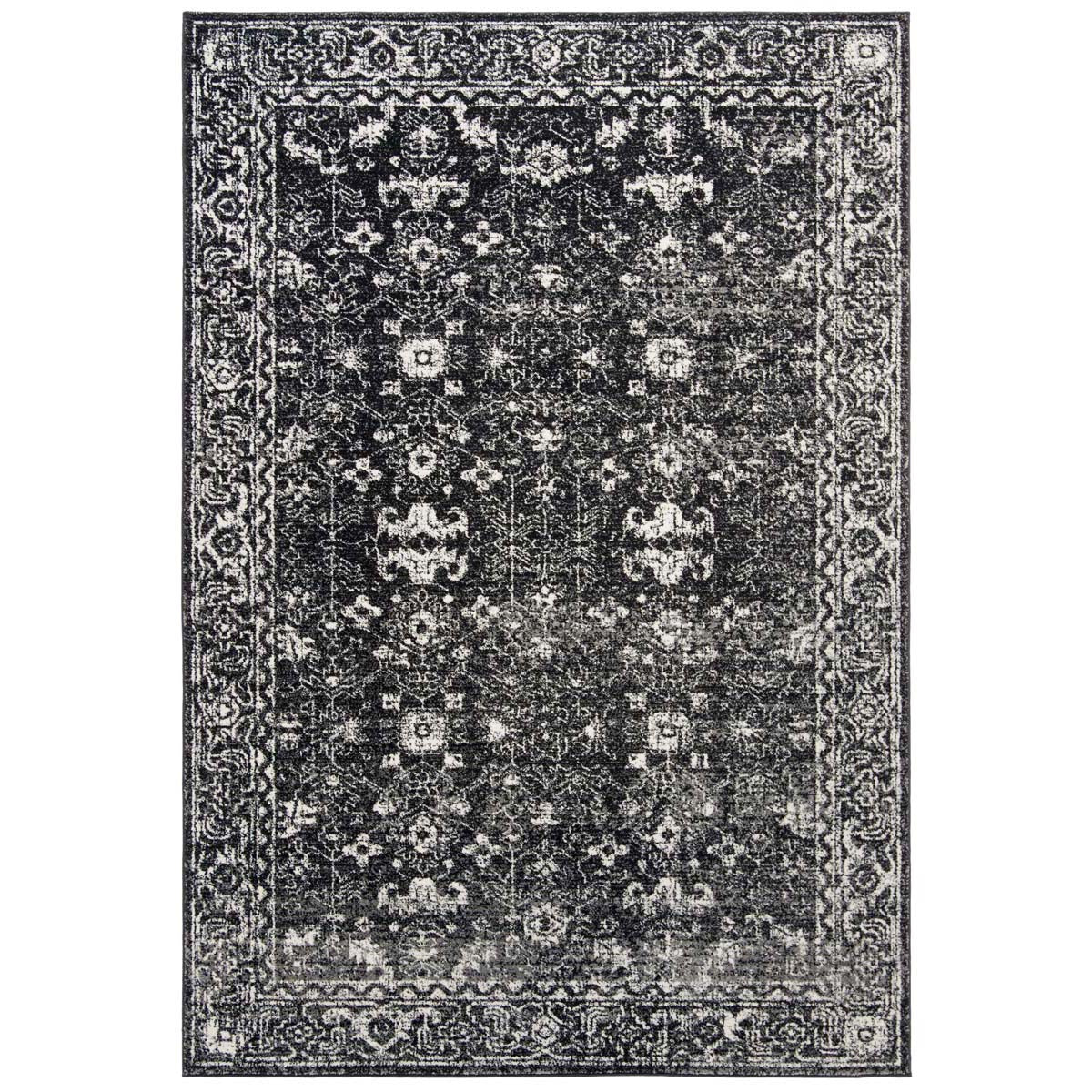 Safavieh Evoke 270 Rug, White, EVK270 - Charcoal / Ivory