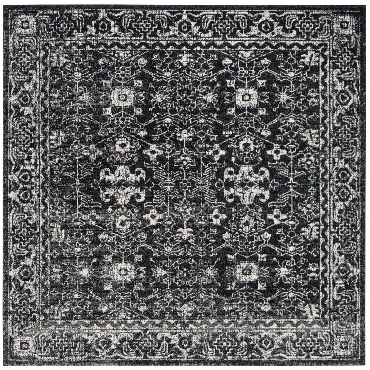 Safavieh Evoke 270 Rug, White, EVK270 - Charcoal / Ivory