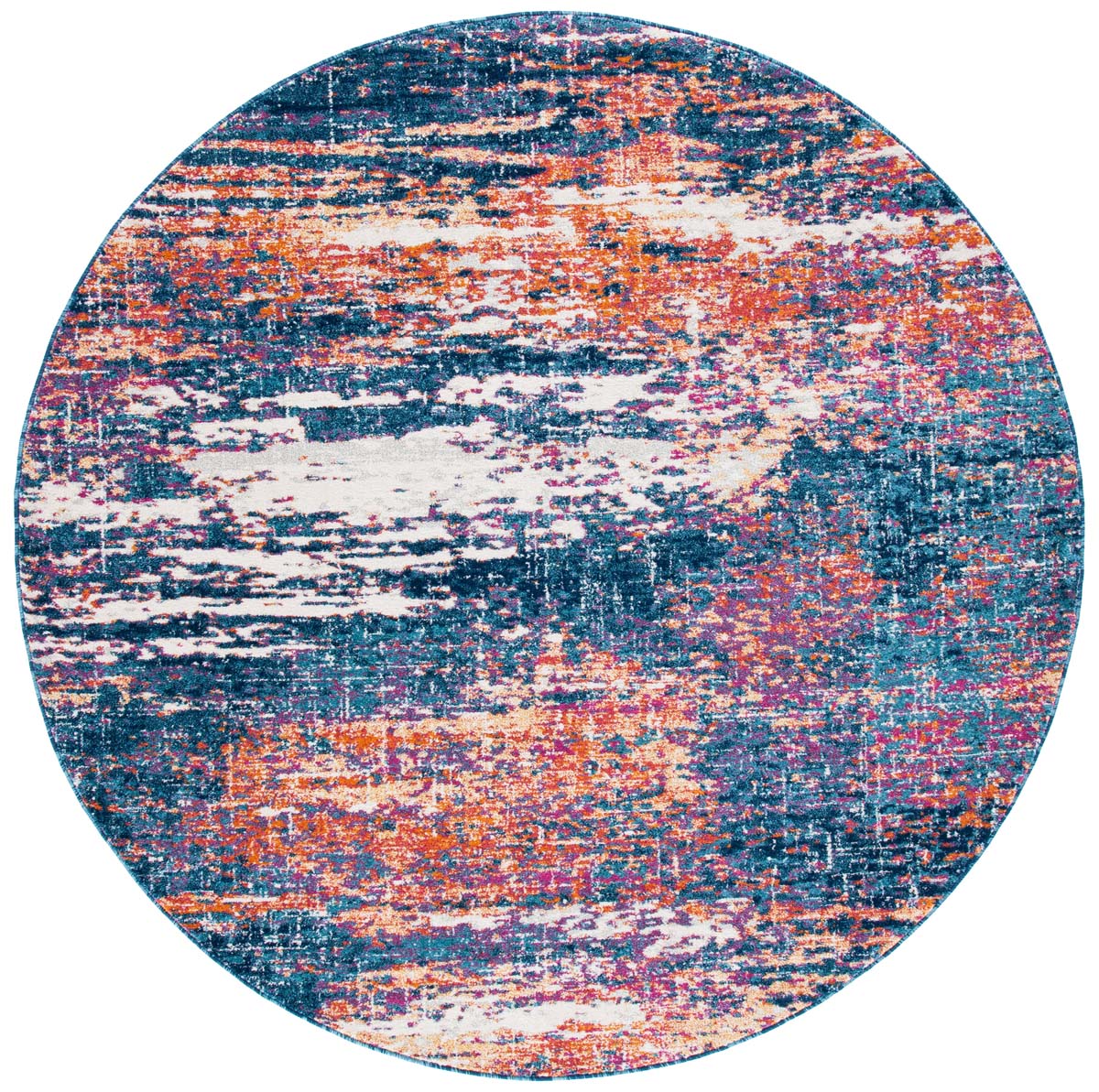 Safavieh Evoke 272 Rug, Blue, EVK272 - Navy / Orange