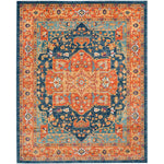 Safavieh Evoke 275 Rug, Blue, EVK275 - Blue / Orange