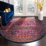 Safavieh Evoke 275 Rug, Blue, EVK275 - Blue / Fuchsia
