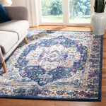 Safavieh Evoke 275 Rug, Blue, EVK275 - Navy / Grey