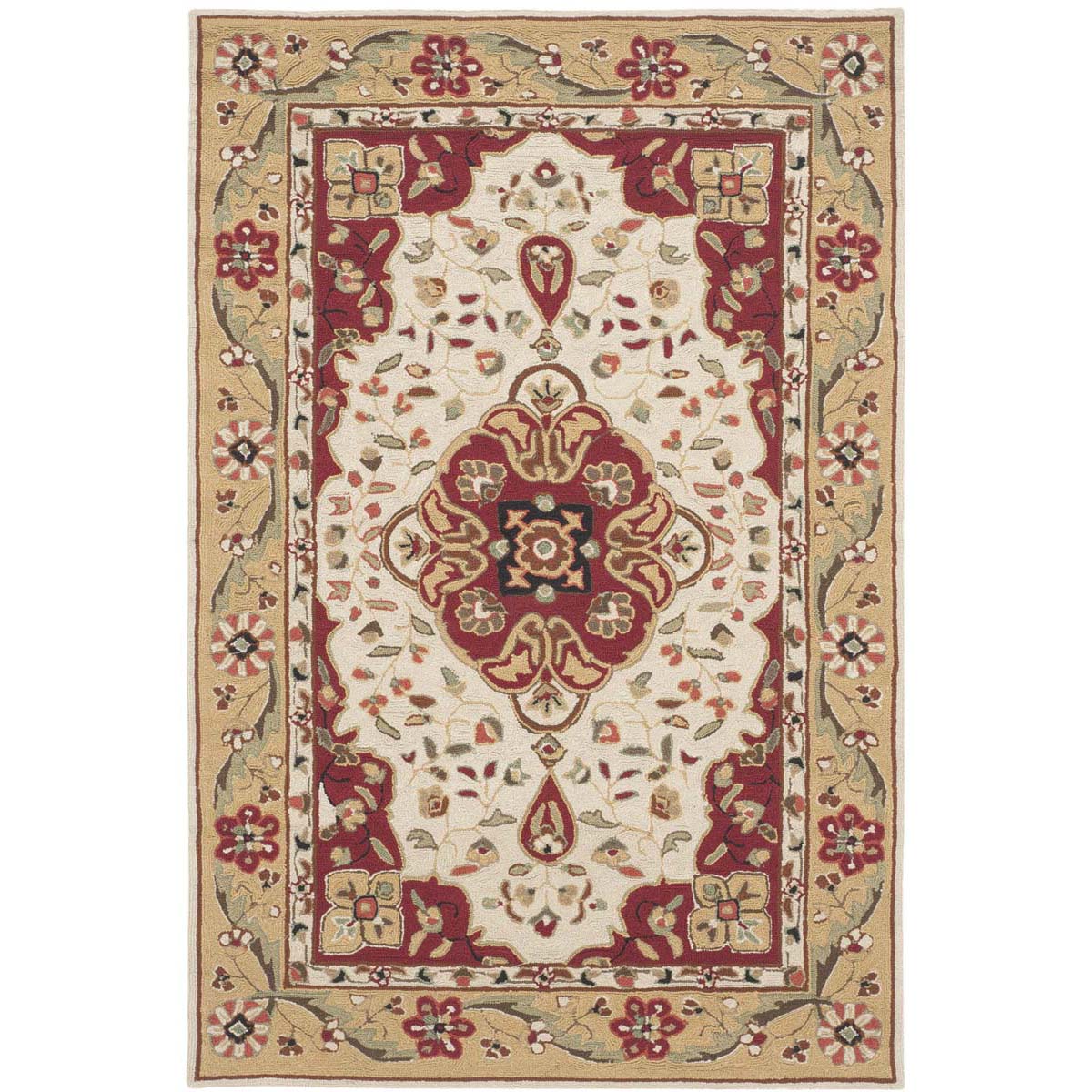 Safavieh Easy Care 757 Rug, EZC757 - Creme / Red