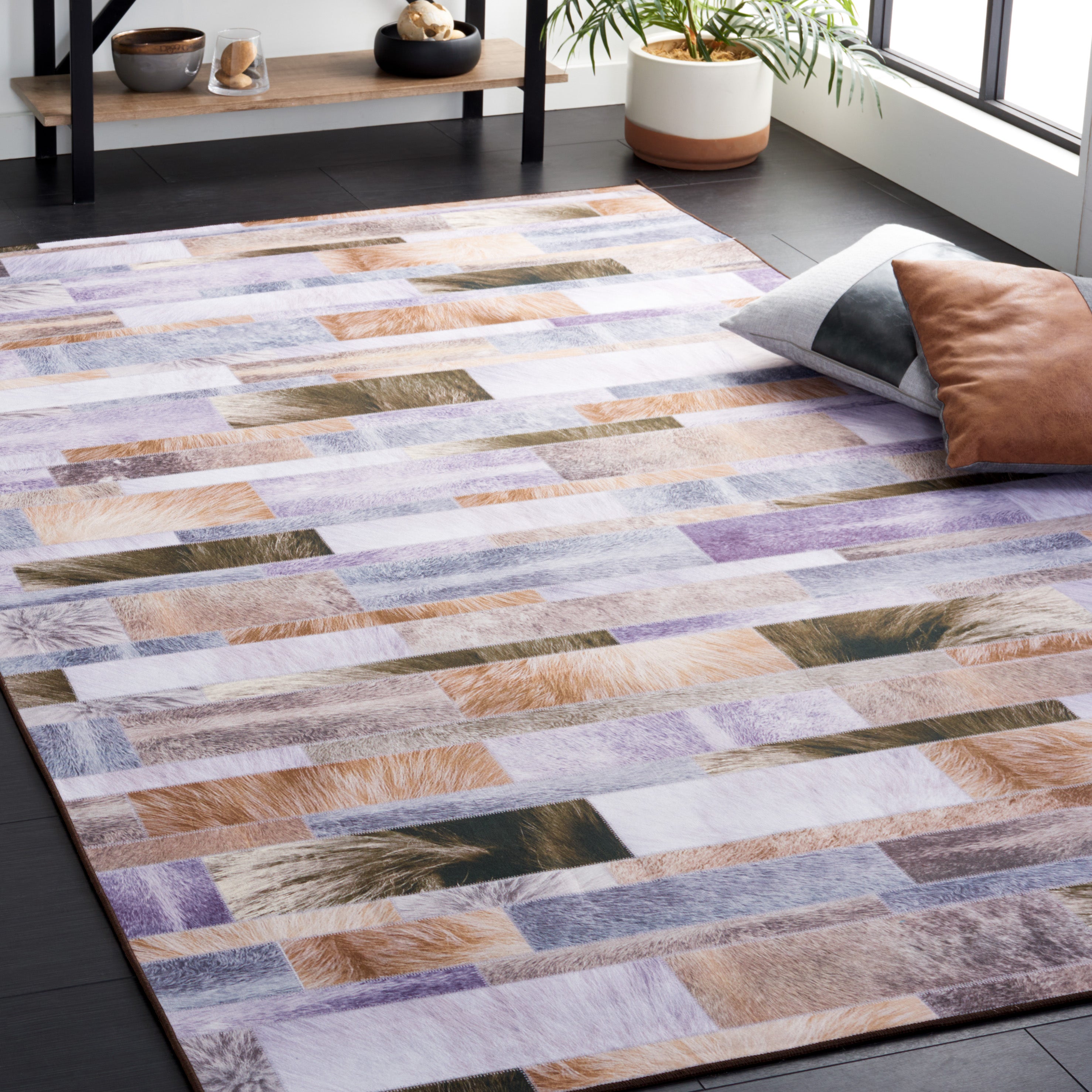 Safavieh Faux Hide 515 Rug, FAH515 - Beige / Purple