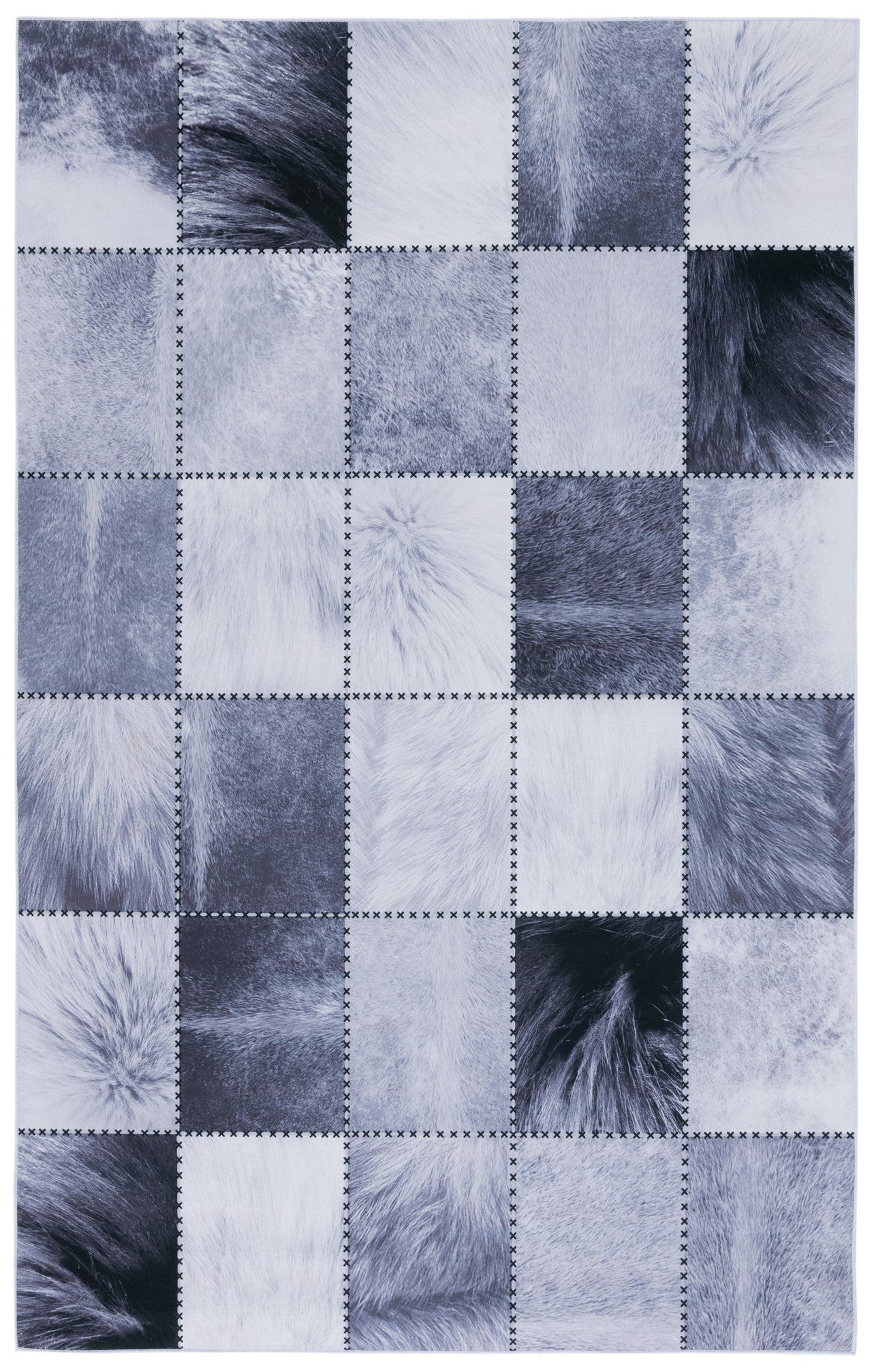 Safavieh Faux Hide 519 Rug, FAH519 - Light Grey / Grey