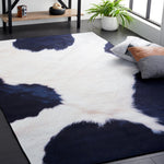 Safavieh Faux Hide 548 Rug, FAH548 - Ivory / Dark Blue