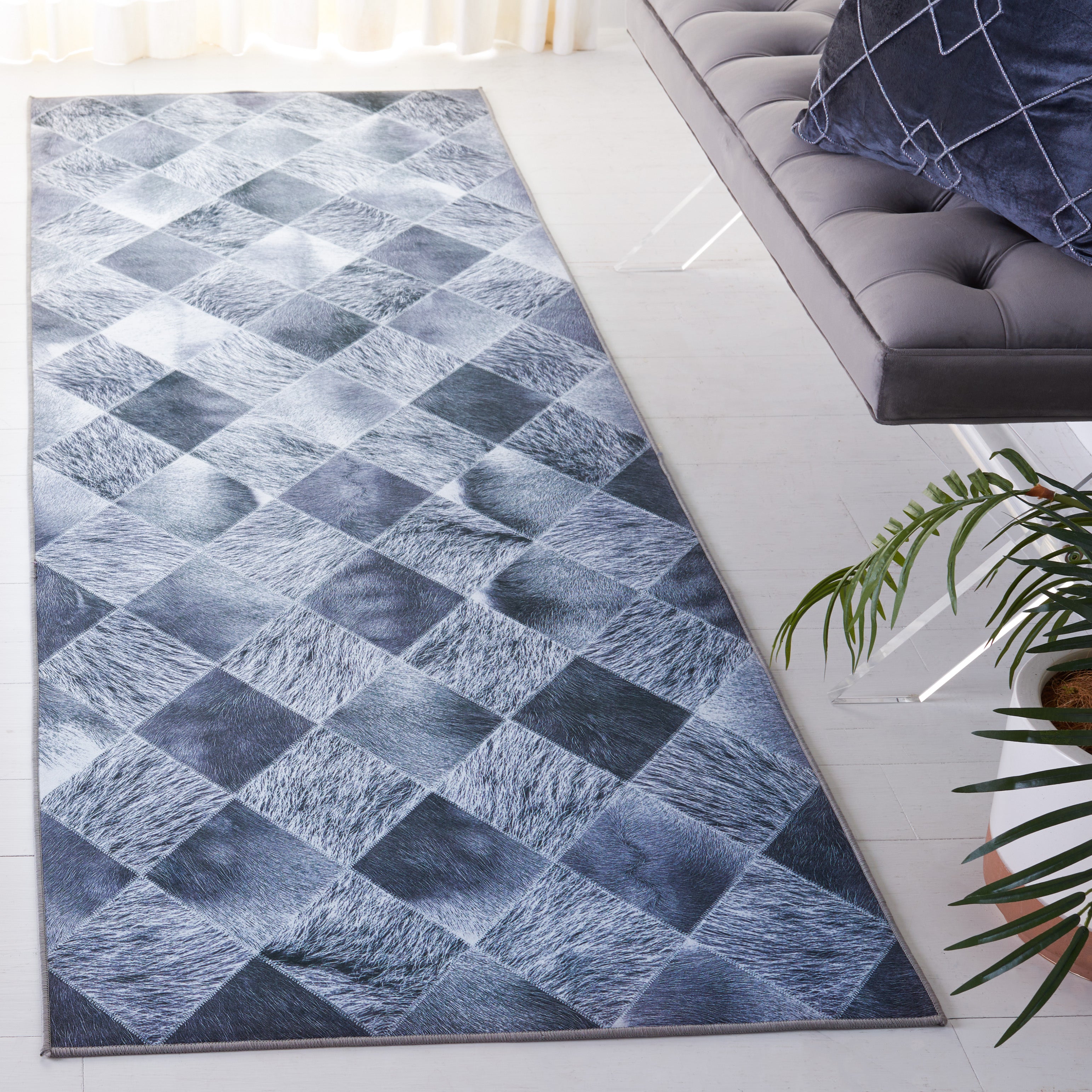 Safavieh Faux Hide 550 Rug, FAH550 - Grey / Dark Grey