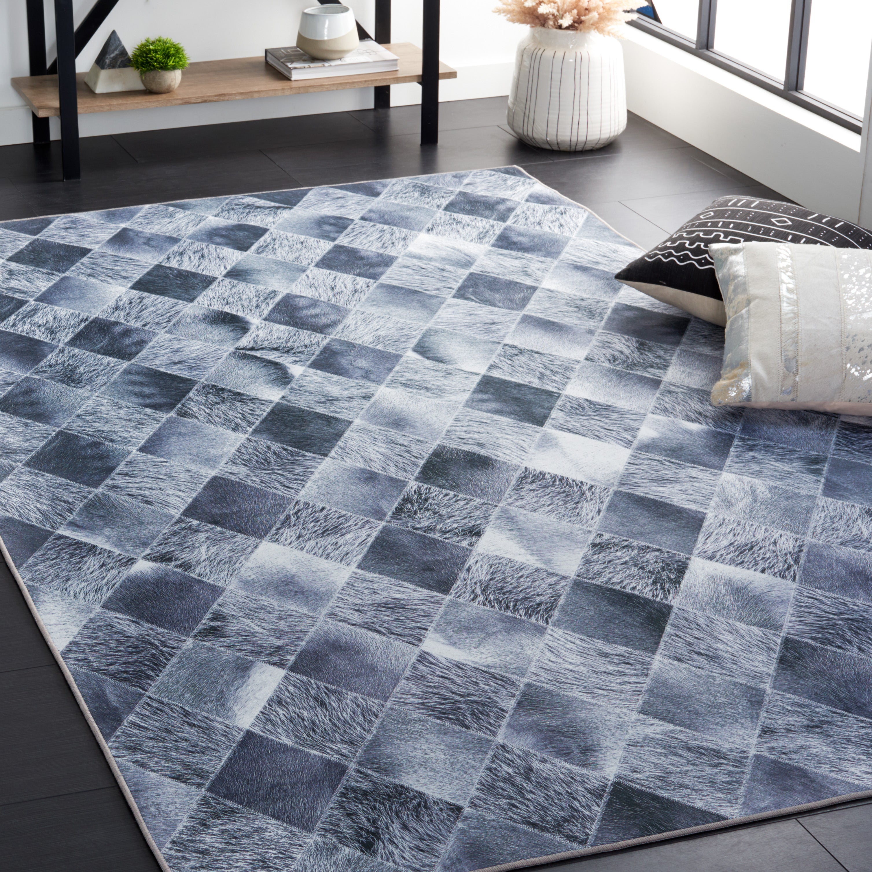 Safavieh Faux Hide 550 Rug, FAH550 - Grey / Dark Grey