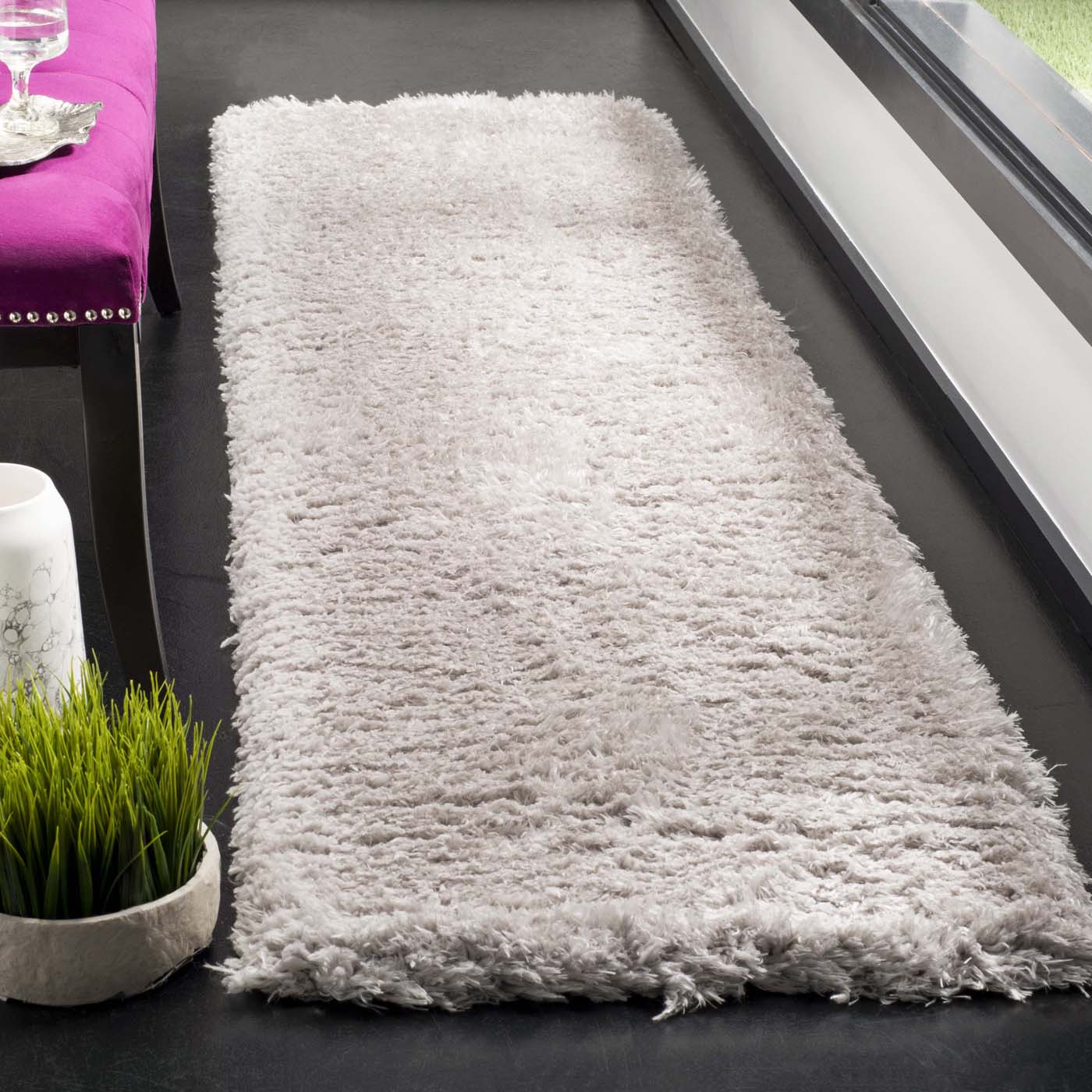 Safavieh Flokati Shag 950 Rug, FLK950 - Silver