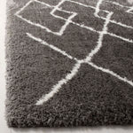 Safavieh Flokati Shag 965 Rug, FLK965 - Charcoal / Ivory