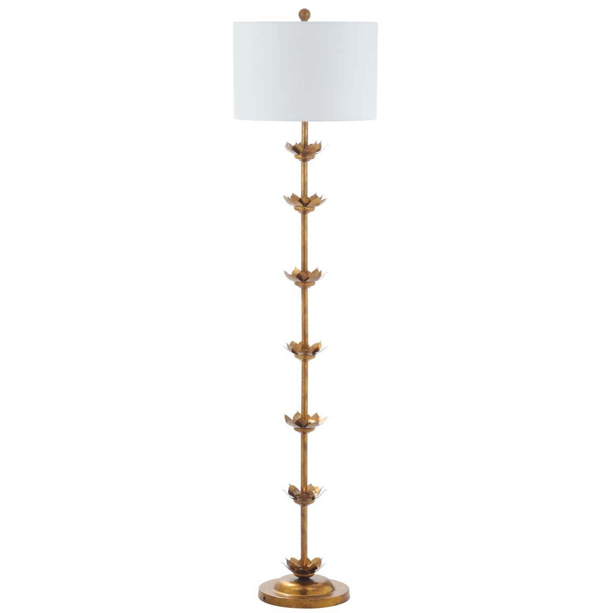 Safavieh Landen Leaf 63.5 Inch H Floor Lamp, FLL4003 - Antique Gold