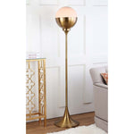 Safavieh Renato 63.5 Inch H Floor Lamp, FLL4006 - Brass Gold
