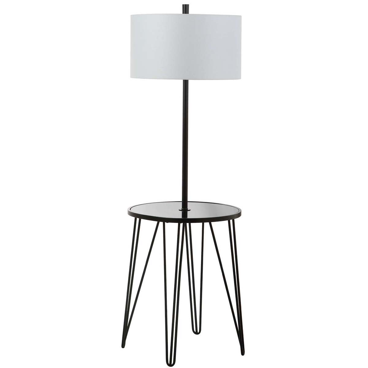Safavieh Ciro 58 Inch H Floor Lamp Side Table, FLL4010 - Black