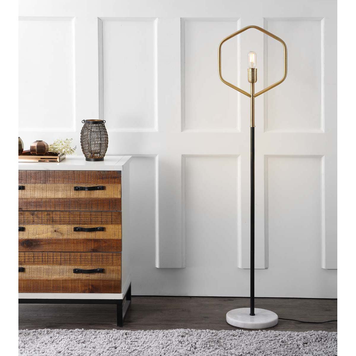 Safavieh Mave Floor Lamp, FLL4014 - Gold/Black