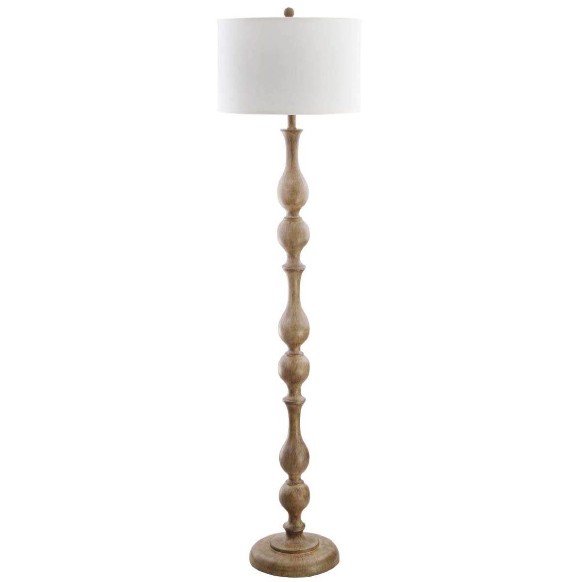 Safavieh Glendora Floor Lamp, FLL4031 - Brown Wooden Finish