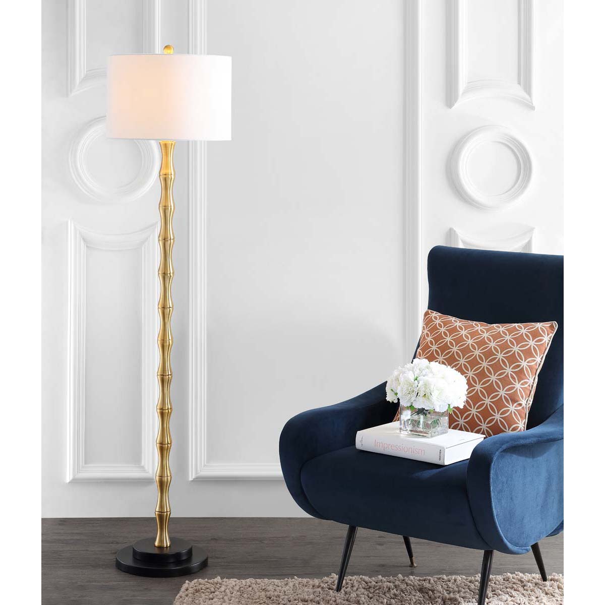 Safavieh Kolten Floor Lamp, FLL4045 - Antique Brass