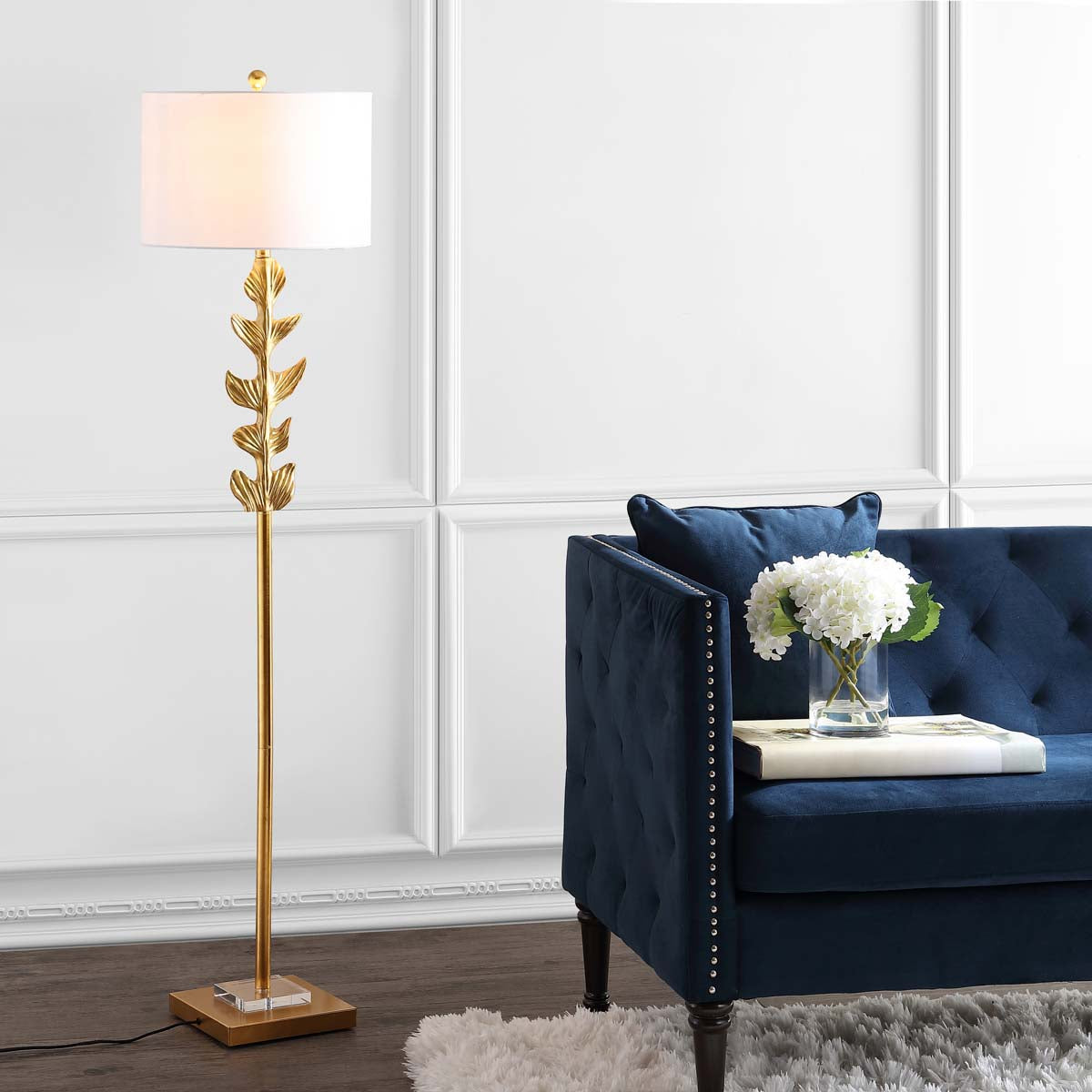 Safavieh Georgiana Floor Lamp, FLL4047 - Gold Leaf