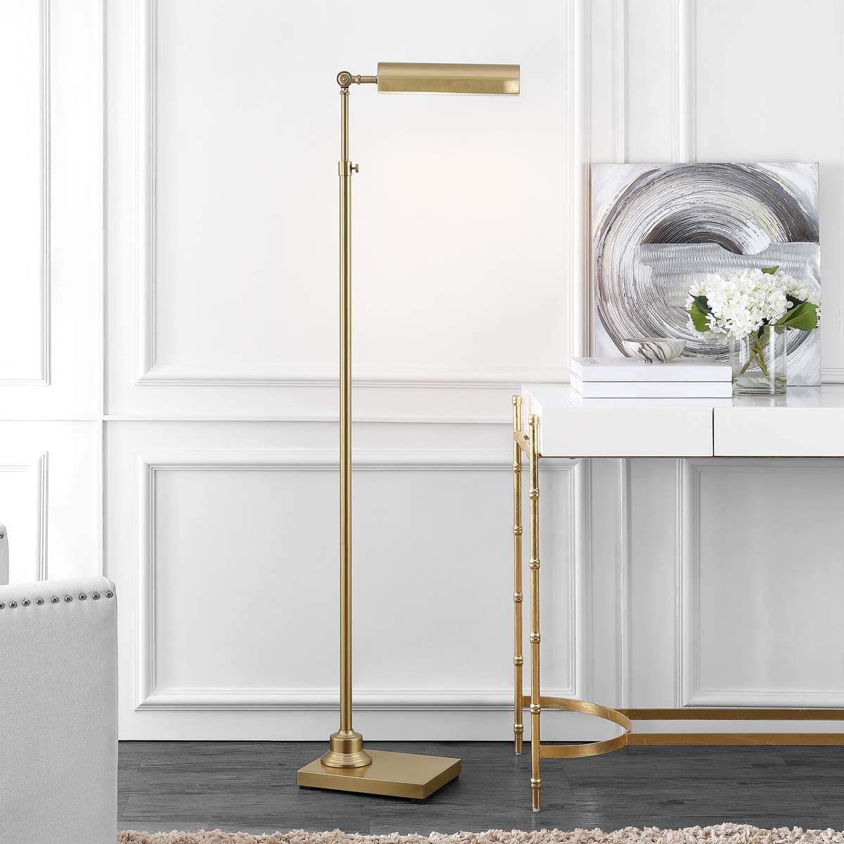 Safavieh Renla Floor Lamp, FLL4072 - Brass Gold