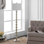 Safavieh Cace Floor Lamp, FLL4074 - Nickel/Ivory