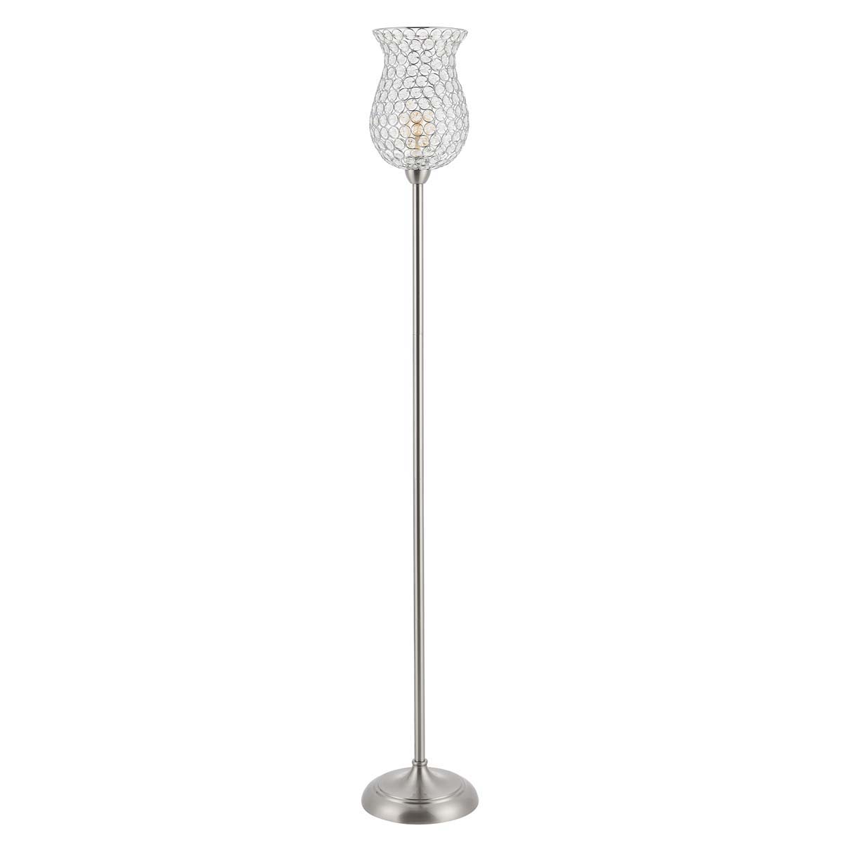 Safavieh Ricky Iron Floor Lamp , FLL4089 - Nickel