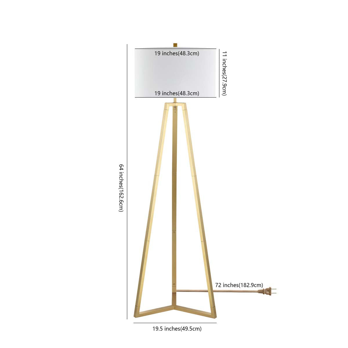 Safavieh Deisa Floor Lamp , FLL4101 - Gold