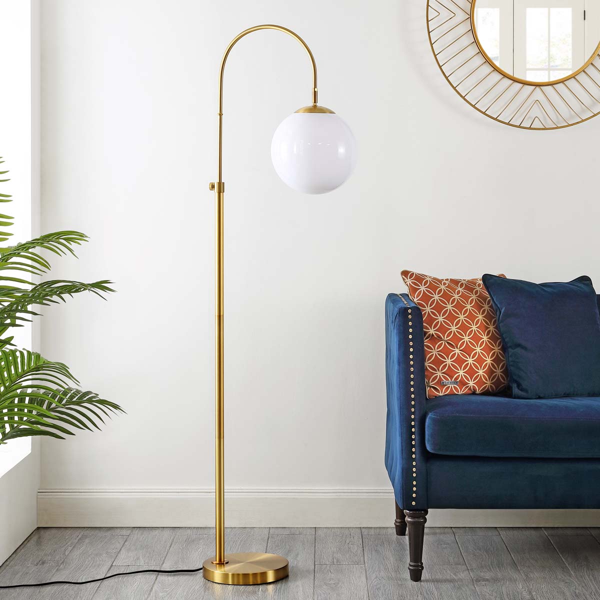 Safavieh Hamil Floor Lamp , FLL4103 - Brass Gold
