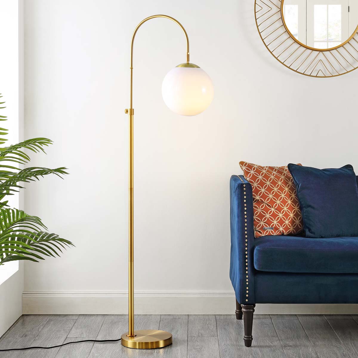 Safavieh Hamil Floor Lamp , FLL4103 - Brass Gold