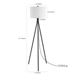 Safavieh Galilea Floor Lamp , FLL4121 - Matte Black