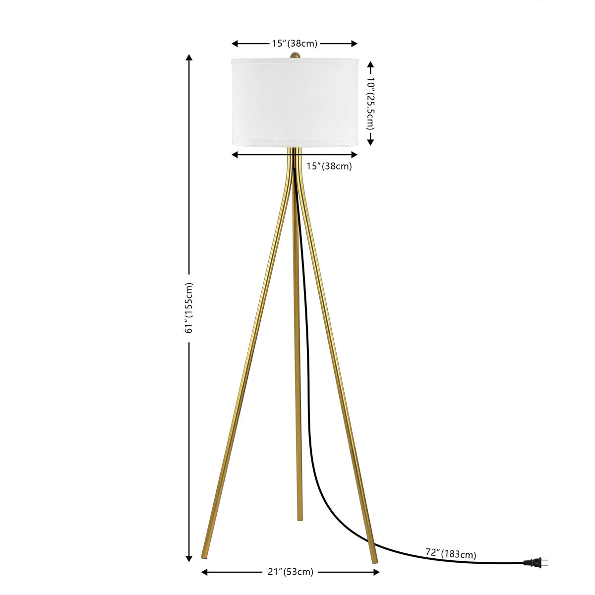 Safavieh Galilea Floor Lamp , FLL4121 - Gold