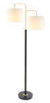 Safavieh Geordi Floor Lamp , FLL7002 - Black/Antique Brass