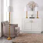 Safavieh Aurelia Floor And Table Lamp Set , FLT4003 - Gold