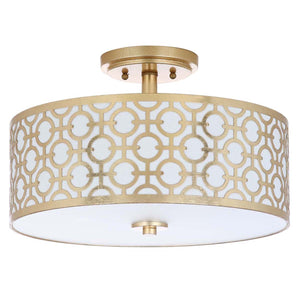 Safavieh Vera Chain Link 3 Light 15.5 Inch Dia Flush Mount , FLU4001