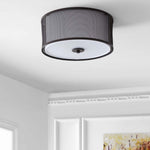 Safavieh Layne Flush Mount, FLU4035 - Dark Grey/White