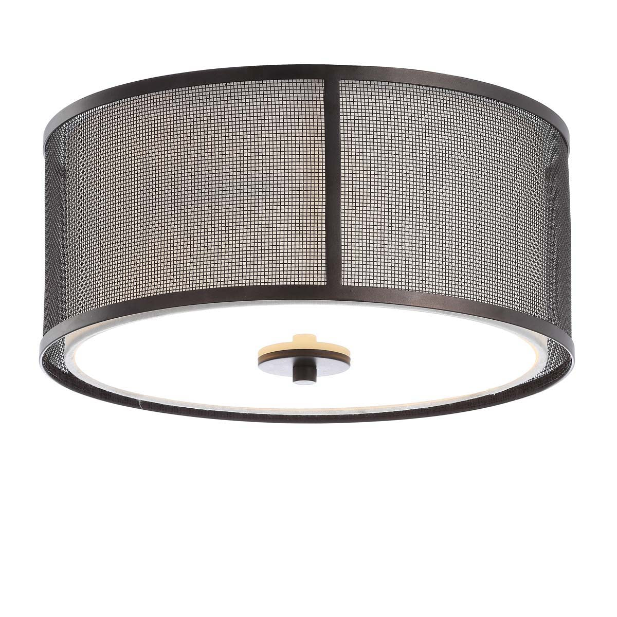 Safavieh Layne Flush Mount, FLU4035 - Dark Grey/White