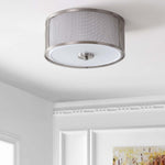 Safavieh Eldon Flush Mount, FLU4038 - Nickel/White