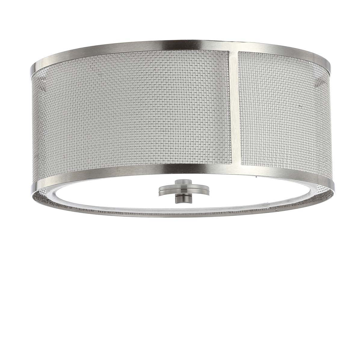 Safavieh Eldon Flush Mount, FLU4038 - Nickel/White