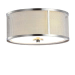 Safavieh Eldon Flush Mount, FLU4038 - Nickel/White